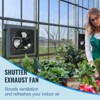 VEVOR Shutter Exhaust Fan, 10'' with Temperature Humidity Controller,  EC-motor, 820 CFM, 10-Speed Adjustable Wall Mount Attic Fan, Black - 3 of 4
