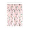LunaLulinlk Kids Pink Unicorn Shower Curtain with Hooks - 2 of 4