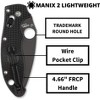 Spyderco Manix 2 Lightweight Folding Pocket Knife with 3.37" Black CTS BD1N Blade | Get Superior Cutting Performance with the FRCP Handle, Black - 4 of 4