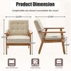 MOONMISS Mid-Century Modern Accent chair，Leisure Chair with Solid Wood Armrest and Feet,for Living Room Bedroom Studio chair - 3 of 4