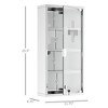 12" x 24" Lockable Medicine Cabinet, 4 Tier Stainless Steel Medical Wall Box with 2 Keys and Shelves for Bathroom - 3 of 4
