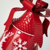 13"H & 15"H Sullivans Christmas Nordic Bell Ornament Set of 2  Red-White - 2 of 3