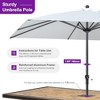 PURPLE LEAF Patio Umbrella Outdoor Table Umbrella Aluminum Frame Market Umbrella Sun Umbrella with 8 Sturdy Ribs - 4 of 4