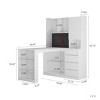 Corner Desk Modern with Storage Drawers and Bookshelf for Home Office 55in Wide - 3irtyhousy - 4 of 4