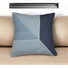 20" Black and White Geometric Cotton Throw Pillow With Embroidery - 2 of 4