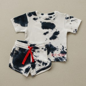 Kids Kai Tie Dye Short Sleeve Set - Olive + Scout - 1 of 4