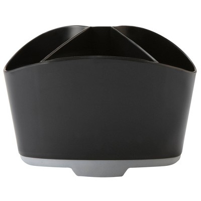 Storex 6pk Rubber Grip Mini Desk Organizer - Black