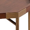 Kate and Laurel Occonor Octagon Wood Side Table, 15x15x24, Walnut Brown - 2 of 4