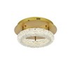 Elegant Lighting Bowen 1 - Light Flush Mount in  Satin Gold - 2 of 4
