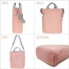 Wrapables Canvas Tote Bag for Women, Casual Cross Body Shoulder Handbag, Pink - 2 of 4