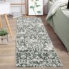 Vintage Floral Washable Area Rug Non Slip Soft Boho Livng Room Rug Non Shedding Low Pile Oriental Indoor Printed Carpet for Kitchen Bathroom Bedroom - 2 of 4