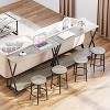 Industrial Narrow Console Table with 2 Shelves, Small Entryway Table with Metal Legs for Hallway, Living Room, Foyer & Office - 3 of 4