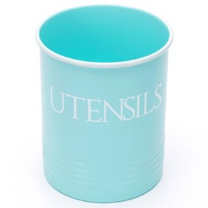 Outshine Co Large Kitchen Utensil Holder and Farmhouse Decor with Matching Salt and Pepper Shakers, (3 Pieces) Mint - 1 of 4