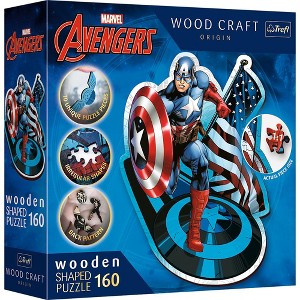 Trefl Wood Craft 160 Piece Wooden Puzzle - Marvel - Fearless