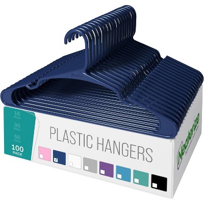 Paaaawaters Clothes Hangers Plastic 100 Pack For Adults - Plastic Hangers, The Perfect Coat Hanger