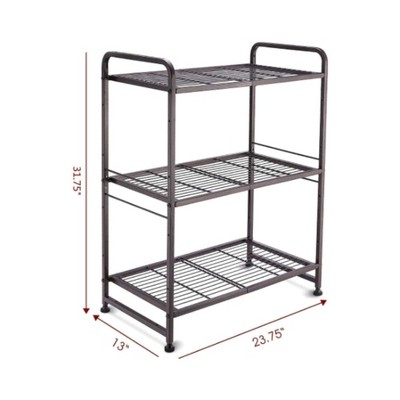 Apex Vanguards 3-Tier Bronze Stackable Wire Pantry Organizer