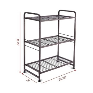 Apex Vanguards 3-Tier Bronze Stackable Wire Pantry Organizer - 1 of 3