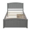 NicBex Twin Size Wood Platform Bed Frame with Headboard and Footboard,Under Bed Storage,Easy Assembly,White/Espresso/Gray - 2 of 4