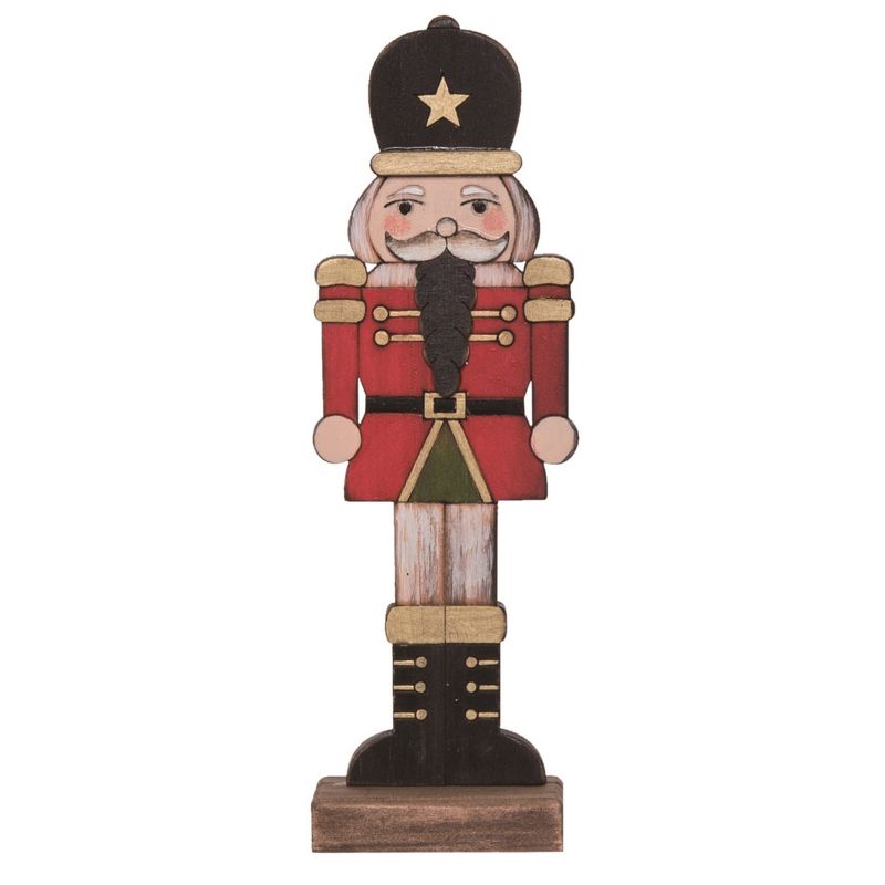 Transpac Christmas Nutcracker King Solider Wood Tabletop Figurines Decorations Set of 3 Small, 7.1H inches, 2 of 4