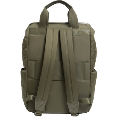 JOAN & DAVID Diamond Quilted Puffer Nylon Square Laptop Backpack 020-TAUPE One Size — фото 7