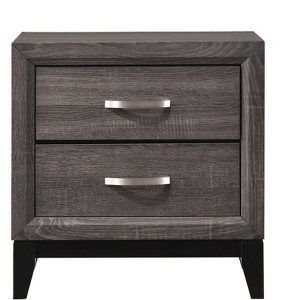 NicBex Two-Drawer Nightstand Bedside Table with Solid Legs End Table with Metal Handles for Living Room, Bedroom - 1 of 4