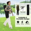 Tangkula Reclining Camping Chair 2 in 1 Potable Folding Chair w/ Removable Footrest 4-Position Adjustable Backrest Cup Holder & Side Pocket Carry Bag - 4 of 4