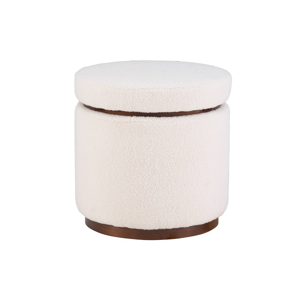 Blanche Storage Ottoman Natural/Walnut - Linon