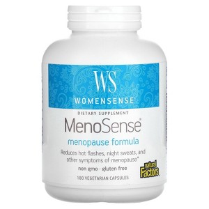 Natural Factors WomenSense, MenoSense, Menopause Formula, 180 Vegetarian Capsules - 1 of 4