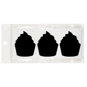 Wrapables Set of 30 Chalkboard Labels / Chalkboard Stickers - 2.95" x 2.32" Cupcake - 1 of 4