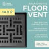 Basketweave Floor Register Vent with Mesh Cover Trap - 2 of 4