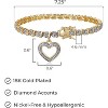 18k Yellow Gold Plated Diamond Accent Tennis Bracelets Bracelets with Accent S-Link Chain - 2 of 4
