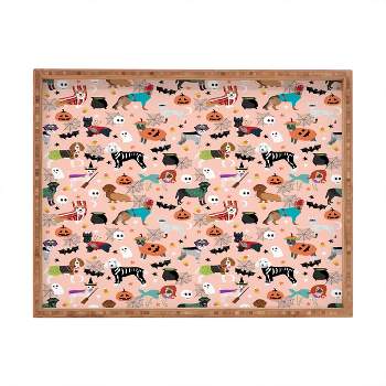Petfriendly Dogs halloween costumes cute  Square Bamboo Tray - Deny Designs