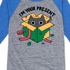 Boys' - Instant Message - Cat Christmas Present Raglan Graphic T-Shirt - 2 of 4