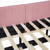 Sapphtopaz Upholstered Daybed with Linen Fabric Bed Frame with Striped Arm and Slats Support for Apartment, Bedroom - 3 of 4
