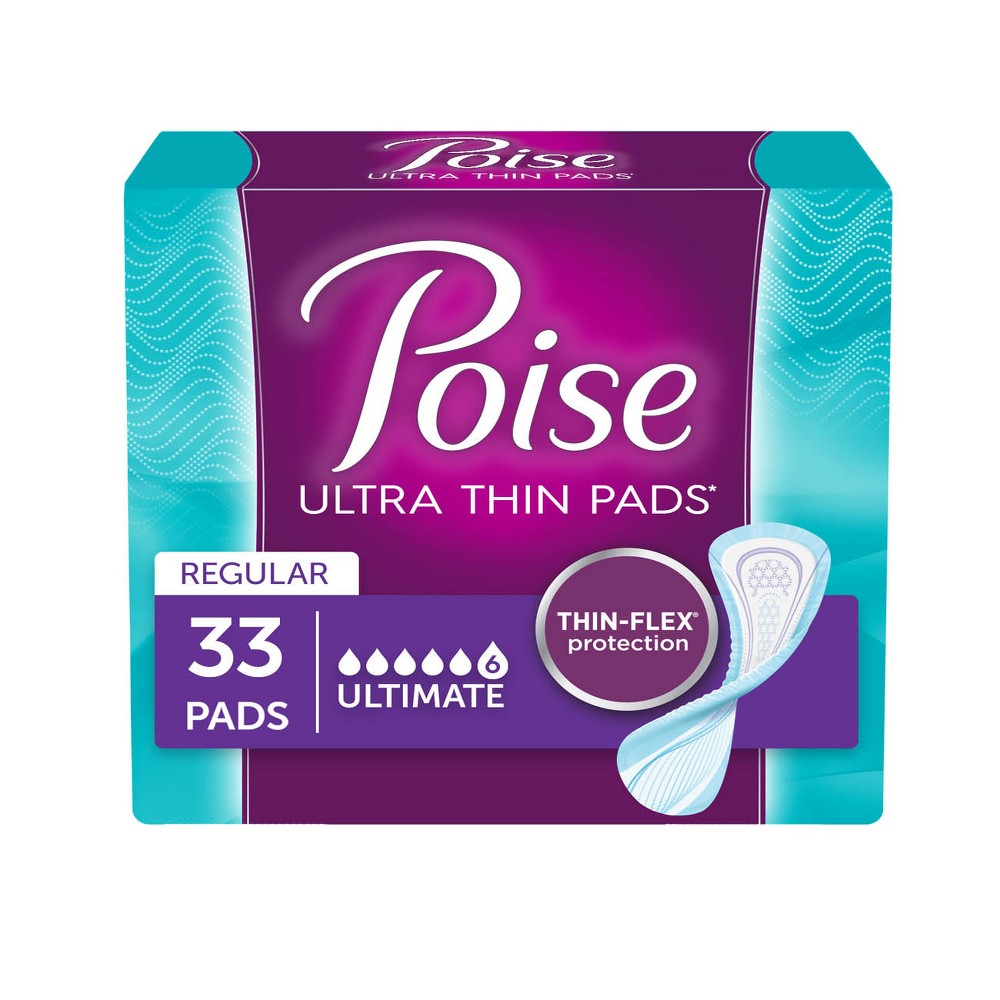 Poise Incontinence Pads for Women, Maximum Absorbency, Long, 84 Count (2  Packs of 42) (Packaging May Vary)