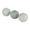 Sagebrook Home Set of 3 Ceramic Orbs - 4" Set of Green and White Decorative Round Table Orbs for Home or Office Decor - 4 of 4