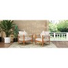 Okak Patio Accent Chairs with Handwoven Rope Frame,2 PCS,Upholstered Outdoor Armchair Acacia Club Chair for Backyard&Garden,400lbs Max - 2 of 4