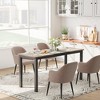 63 Inch Computer Desk, Large Office Desk with Black Metal Frame, Modern Simple Style Gaming Desk, Sturdy Write Desk for Home, Work, Study - 4 of 4