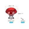 Unique Bargains Zinc Alloy Crystal Diamond Shaped Knobs Drawer with Screw 12 Pcs - 2 of 3
