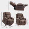 CIPACHO Power Lift Recliner Chair with Massage and Heat Electric Lift Chair with Side Pockets for Elderly Brown - 2 of 4