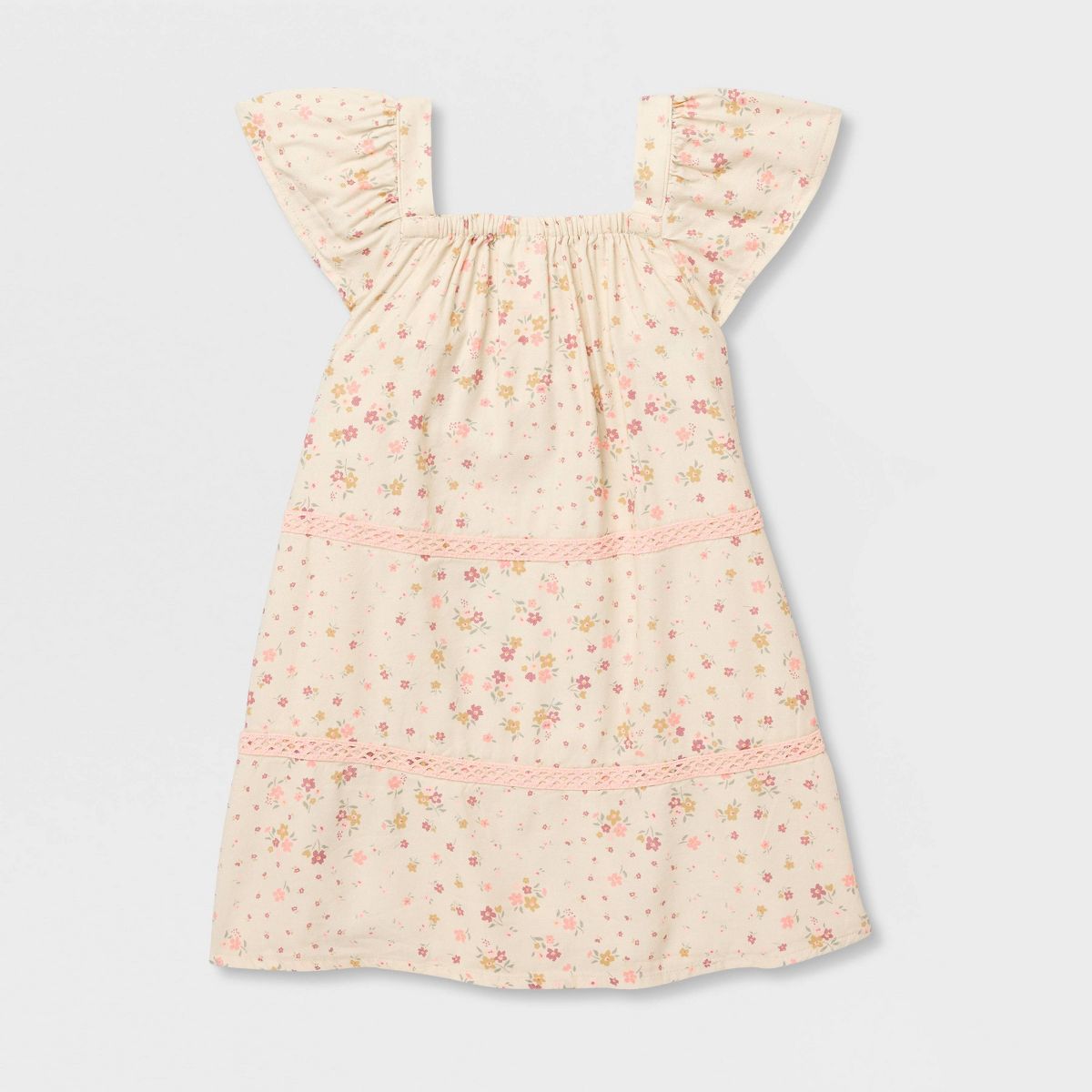 Toddler Girls' Floral Smocked Short Sleeve Dress - Cat & Jack™ - thumbnail 3