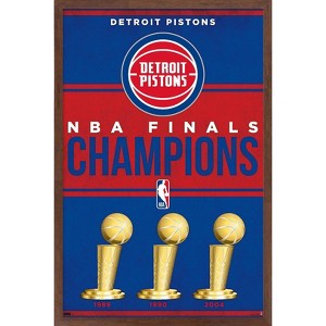 Trends International NBA Detroit Pistons - Champions 23 Framed Wall Poster Prints - 1 of 4