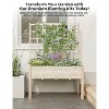 Wooden Raised Garden Bed with Trellis, Elevated Planter Box with Legs for Climbing Plants, Flowers & Vegetables, Outdoor - 4 of 4