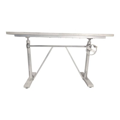 Whitewash Mango Wood Adjustable Height Standing Desk