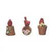 Transpac Resin Cardinal Garden Pot Figurine Set of 3 Spring Home Decorations - 2 of 3