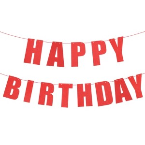 Unique Bargains Party Decoration Sign Birthday Banner with Pennant Flags 16 Feet Rope - 1 of 4