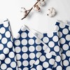 Bacati - Navy Blue Large Dots 100 percent Cotton Universal Baby US Standard Crib or Toddler Bed Fitted Sheet - image 2 of 4