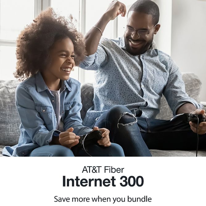 AT&T Fiber
Internet 300
Save more when you bundle