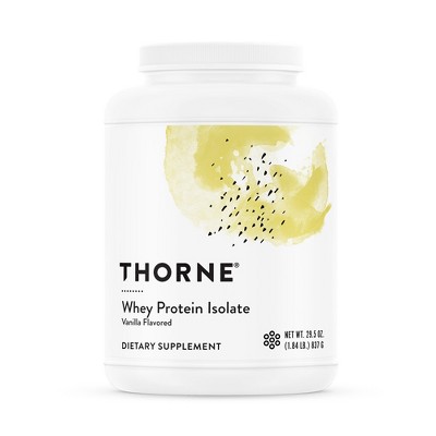 Thorne Whey Protein Isolate - NSF Certified for Sport - Vanilla Flavored - 29.5 Ounces - 30 Servings