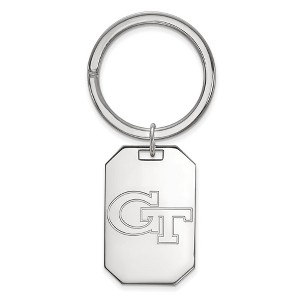 Black Bow Jewelry Sterling Silver Georgia Tech Yellow Jackets NCAA Key Chain - 1 of 3